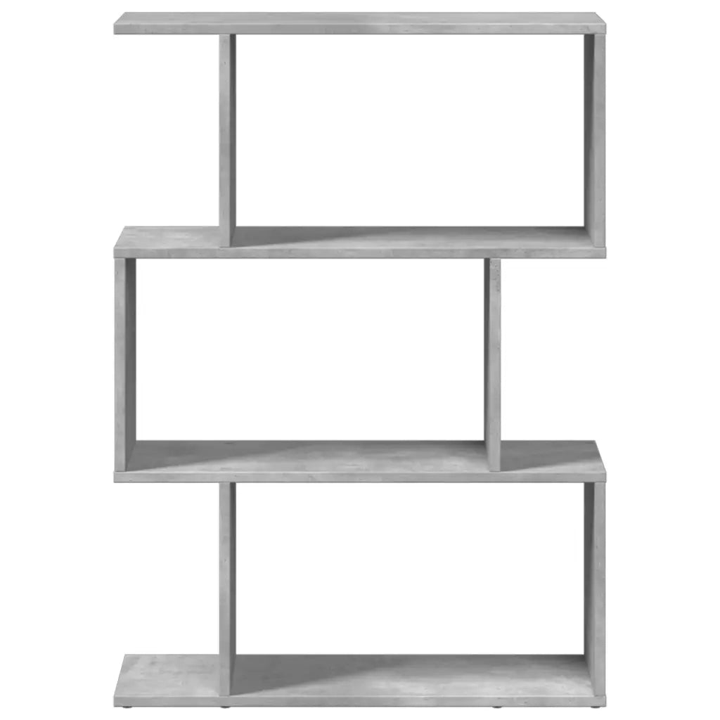 Libreria Divisorio 3Piani Grigio Cemento 70x24x97 cm Truciolato 858114
