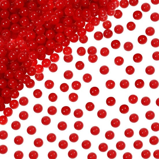 Kralen in Edelstenen 100 pezzi - Rondi Naturale con Diametro 4 mm - Chalcedon Rosso - Kralen per Gioielli - Materiali per DIY - Kralen per Gioielli