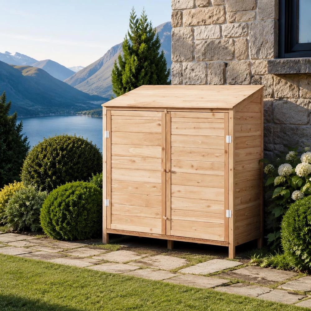 Garden Shed 102x52x112 Cm Solid Fir Wood