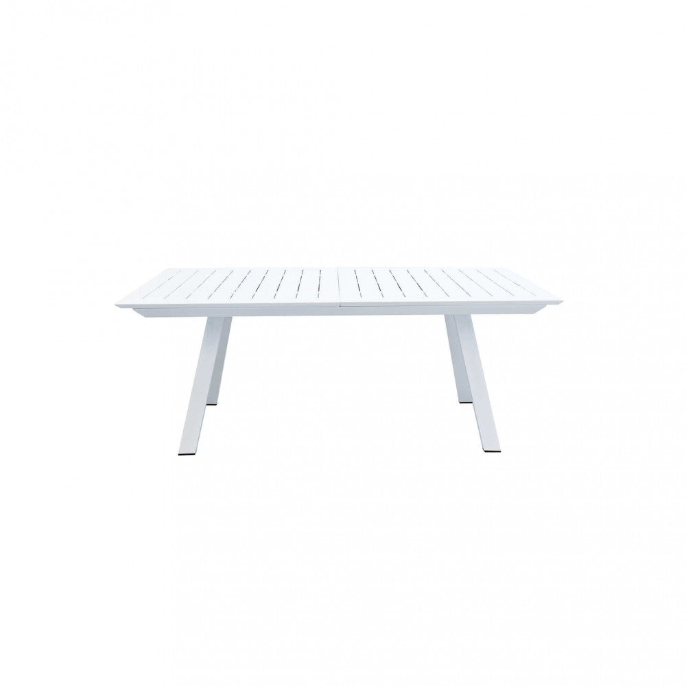 Tavolo Zante Allungabile 200/300x110x75 h cm in Alluminio Bianco