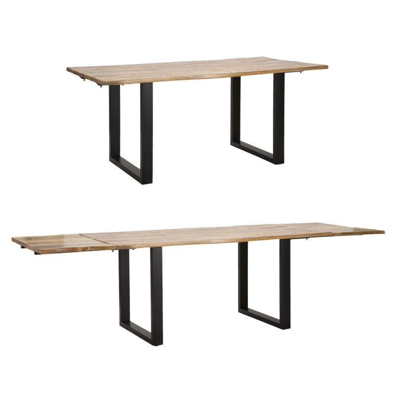 Tavolo Da Pranzo Edge Allungabile cm 180x90x77-lunghezza Totale 280 (legno Di Mango)