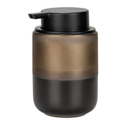 Dispenser sapone nero opaco e bronzo in ceramica Teos