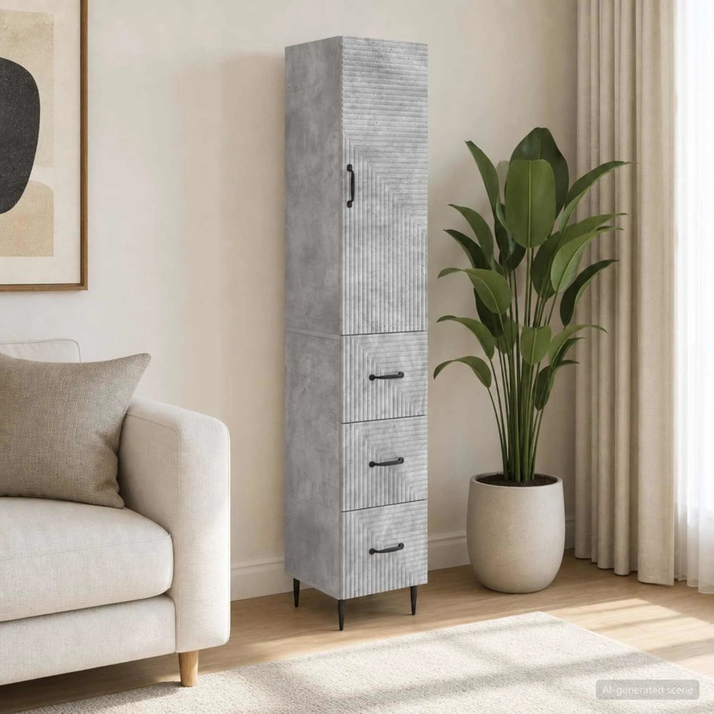 Set di armadi 2 pcs Grigio Cemento 33 x 34,5 x 90 cm 3416649
