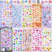 Set di 10 Sticker 3D Puffy per Scrapbooking, Giornale e Decorazione del Laptop - Forme di Gelo e Decorazione con Resina