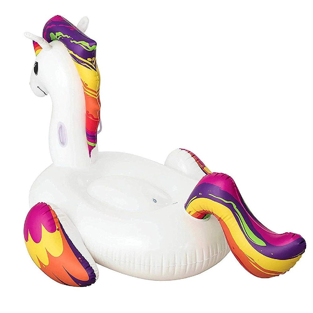 Trade Shop - Unicorno Fashion Cavalcabile Gigante 224 X 164 Cm Cavallo Arcobaleno -