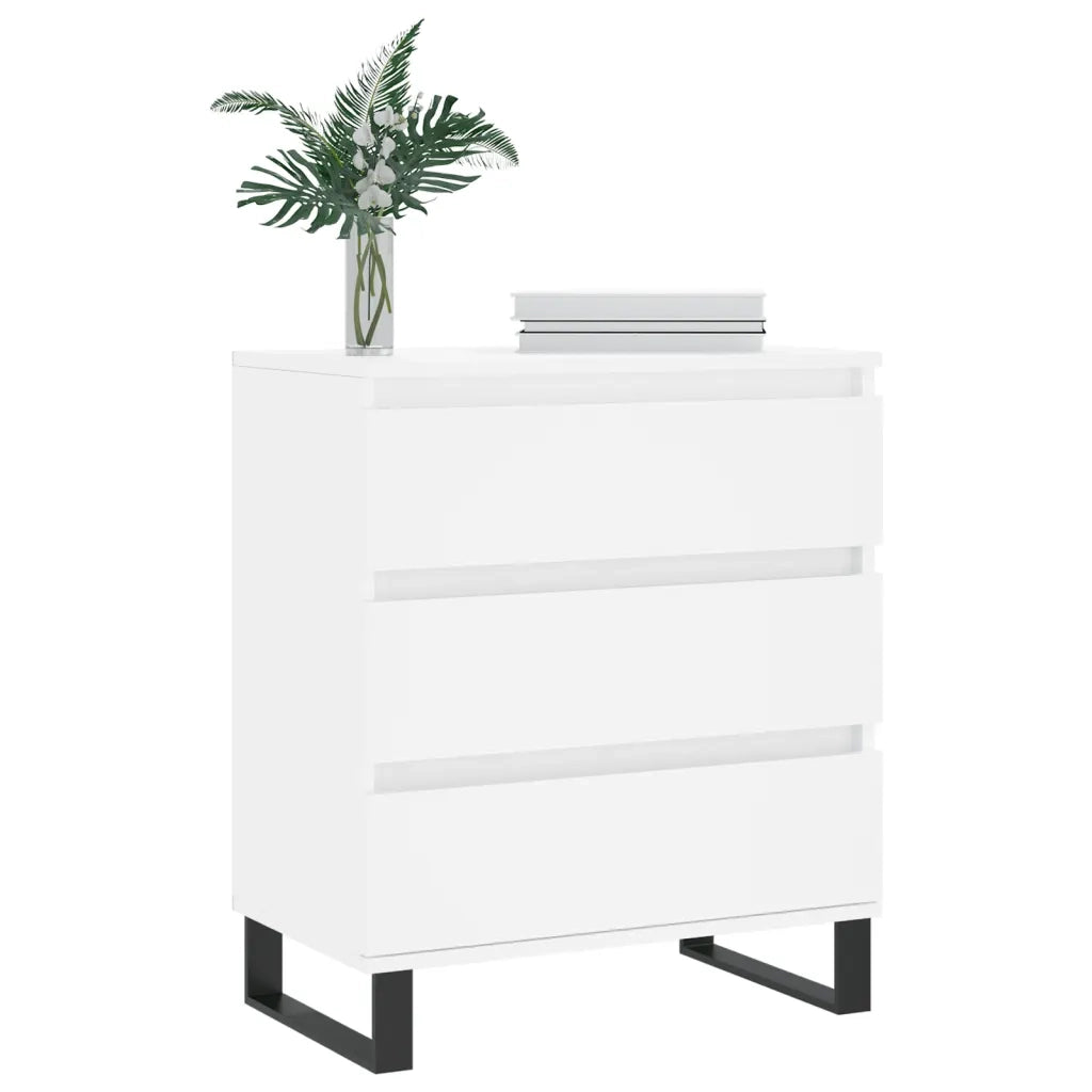 vidaXL Credenza Bianca 60x35x70 cm in Legno Multistrato
