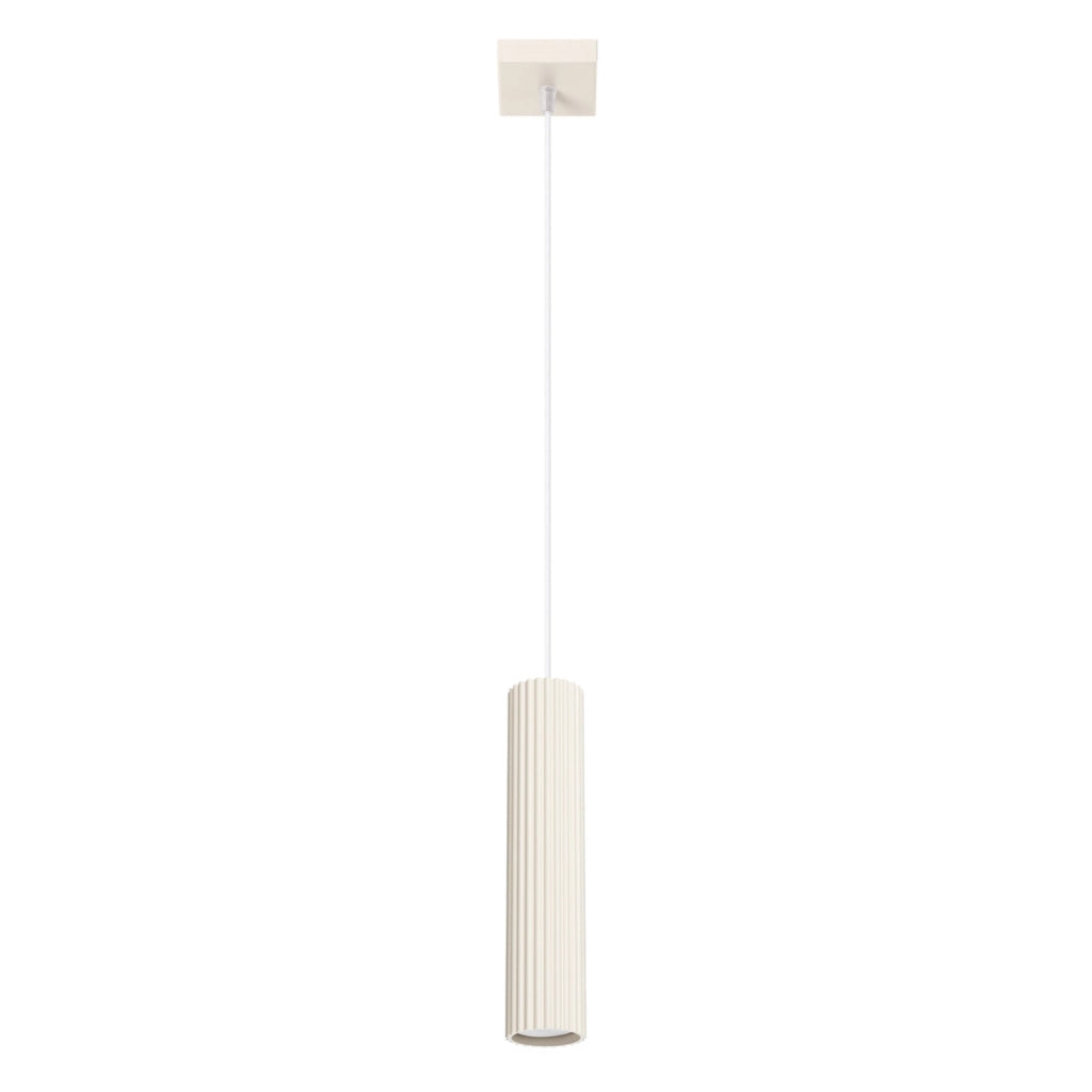 Lampada a sospensione tubo beige GU10 10W GRAVIO Pure