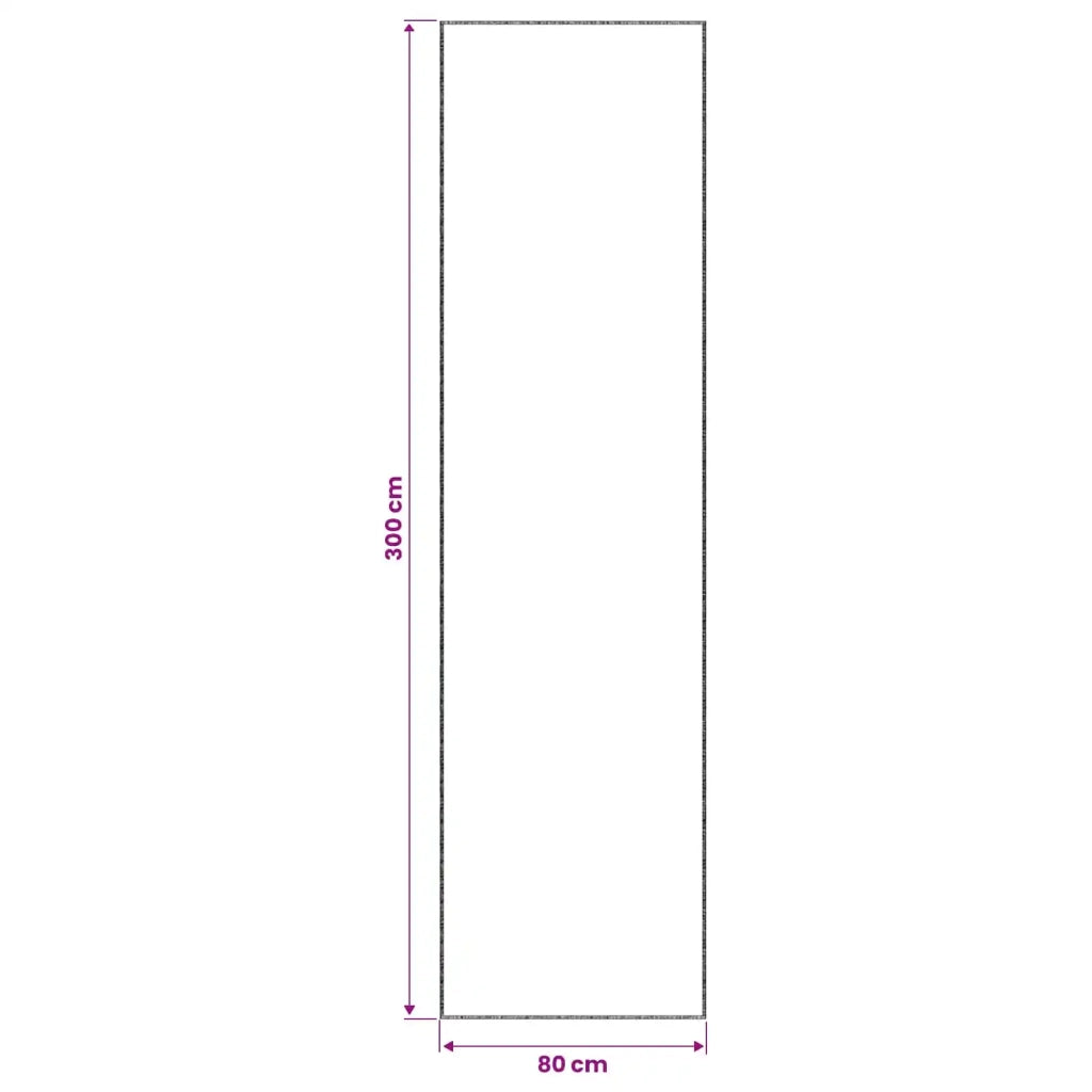 Tappeto Grigio 80 x 300 cm 100% Poliestere 3 mm Lavabile 42041663