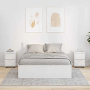Comodini con cassetto 2 pz-Set di 2 Tavolino da notte Bianco Lucido 30,5 x 30 x 43 cm