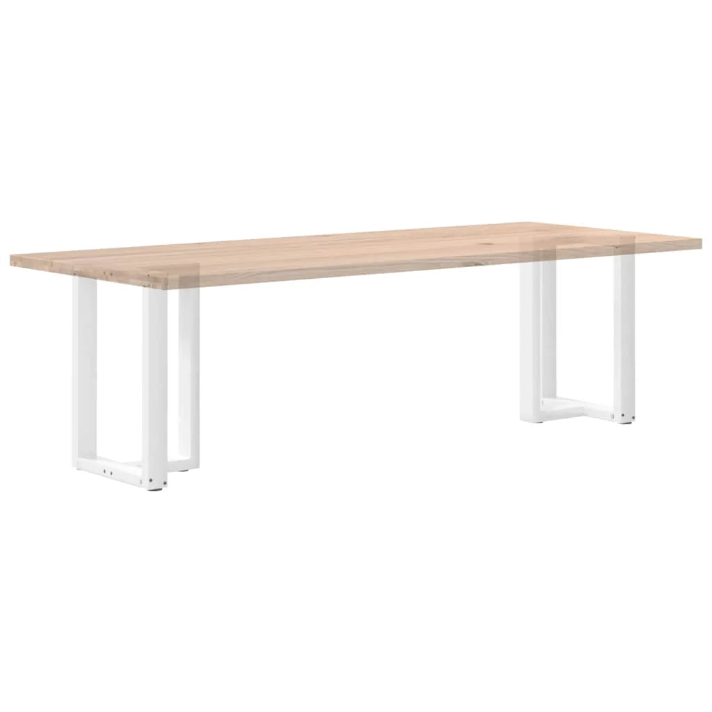 Set di 2 gambe per tavolo da pranzo a forma di T robuste e dal design moderno in acciaio bianco 50 x 35 x 73 cm 02_0057318
