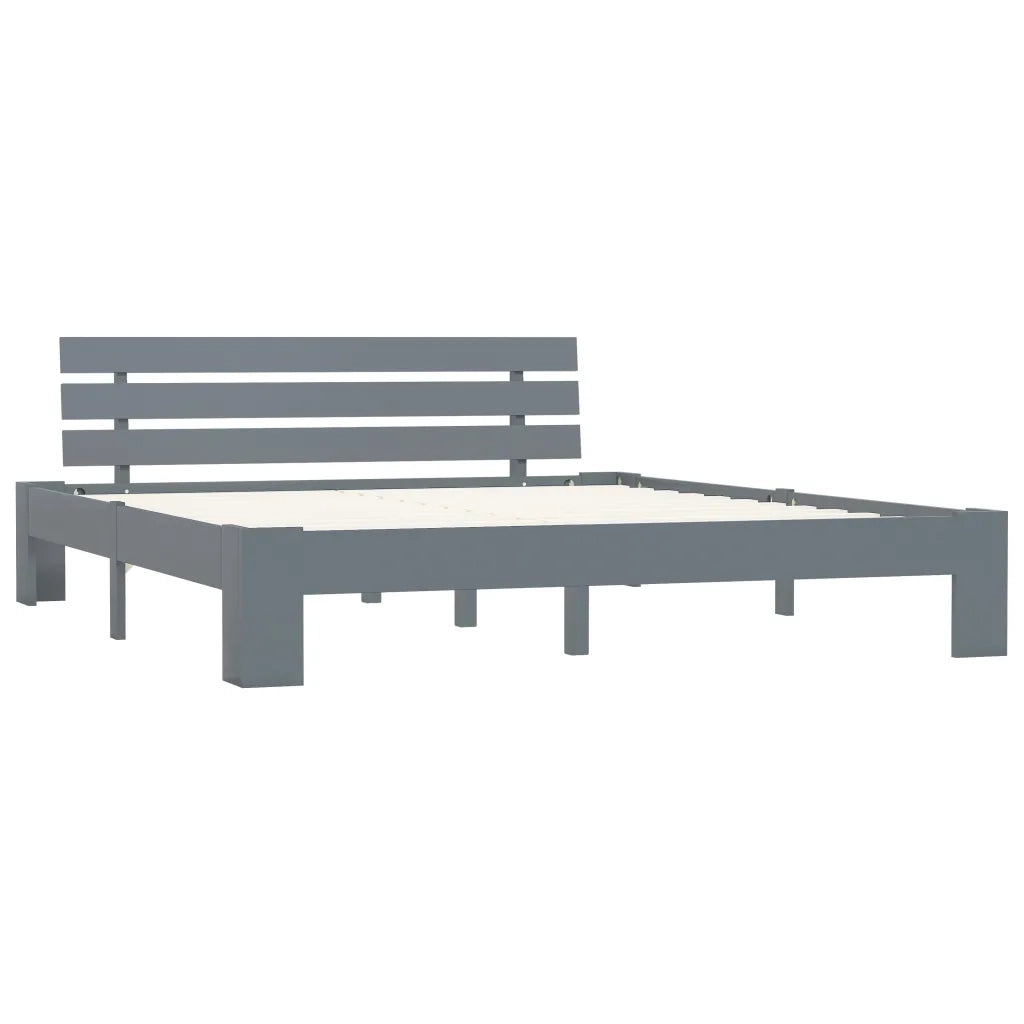 Giroletto Grigio in Legno Massello di Pino 160x200 cm cod mxl 61313