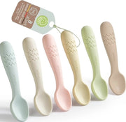 Set di cucchiai flessibili per bambini da 6 pezzi per l'apprendimento dell'alimentazione autonoma per bambini e bambini in età prescolare