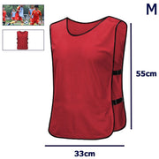 Trade Shop - Pettorina Da Allenamento Gilet Casacca Sportiva Scuola Calcio Sport Basket Color - Rosso   M