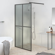 Cabina Doccia 100x195 cm Vetro Temperato Scuro 151886