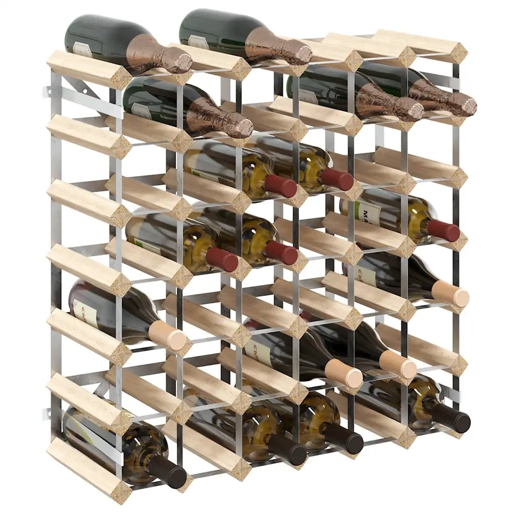 Portavini da 42 Bottiglie in Legno Massello di Pino 282470