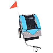 Rimorchio per Bici Grigio e Blu 30 kg 91373
