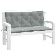 Cuscini Panca Giardino 2pz Grigio Chiaro MÃ©lange 120x50x7cm