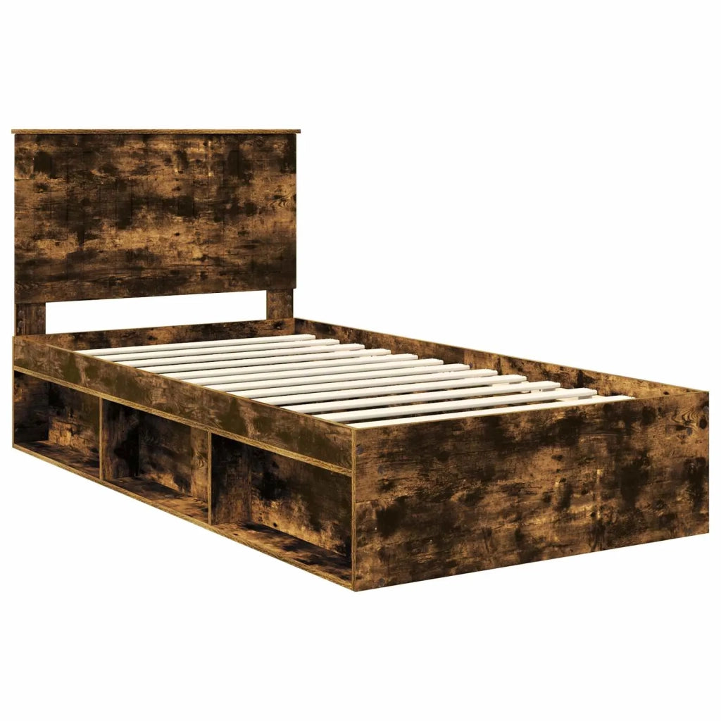Struttura del letto-Giroletto Rovere fum¨¦ 100 x 200 cm Pino massello 360379