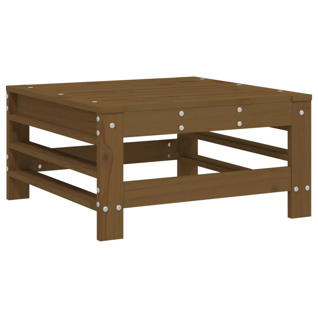 Poggiapiedi da Giardino Marrone Ambra in Legno Massello di Pino