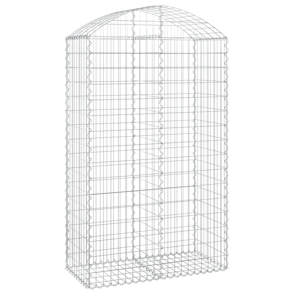 Cesto Gabbione ad Arco 100x50x160/180 cm Ferro Zincato 153438