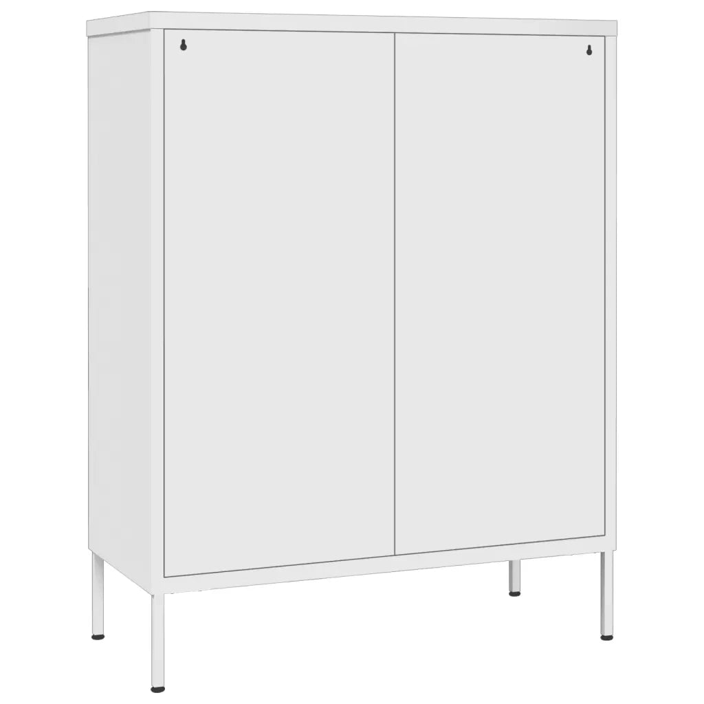 Cassettiera Bianca 80x35x101,5 cm in Acciaio 336152