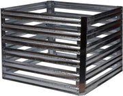 Compostatore per Rifiuti di Cucina e Giardino - Cassetta di Compostaggio in Metallo Gualchizzato - 93 x 93 x 70 cm