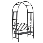 Arco per rose gazebo da giardino con panca in metallo gazebo 2202005