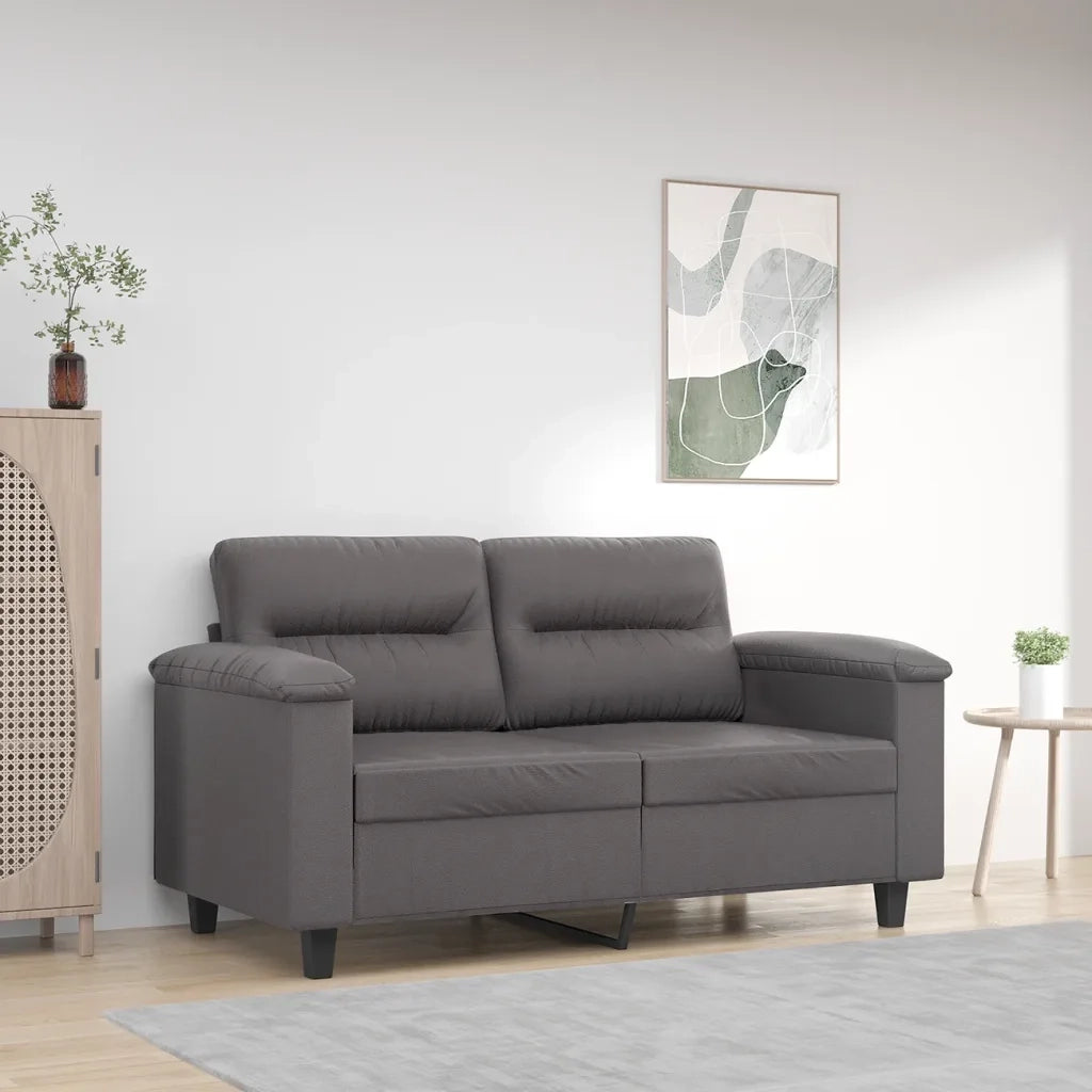 Divano a 2 Posti-Sofa 2 Posti Grigio 120 cm in Similpelle 130663