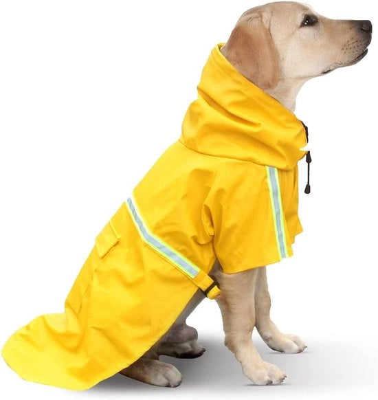 Giubbotto Impermeabile per Cani da Esterno - Strisce Riflettenti, Materiale PU Riflettente - Taglia M