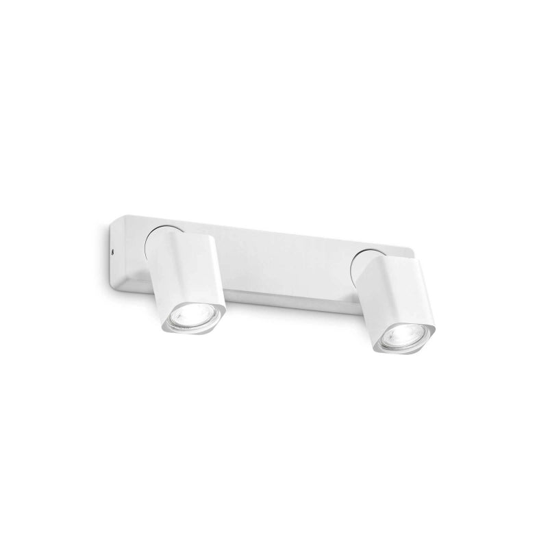 Lampada Da Parete Rudy Ap2 Square Bianco Ideal-Lux
