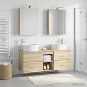 Set di mobili per il bagno 5 pcs Rovere Sonoma 3407073