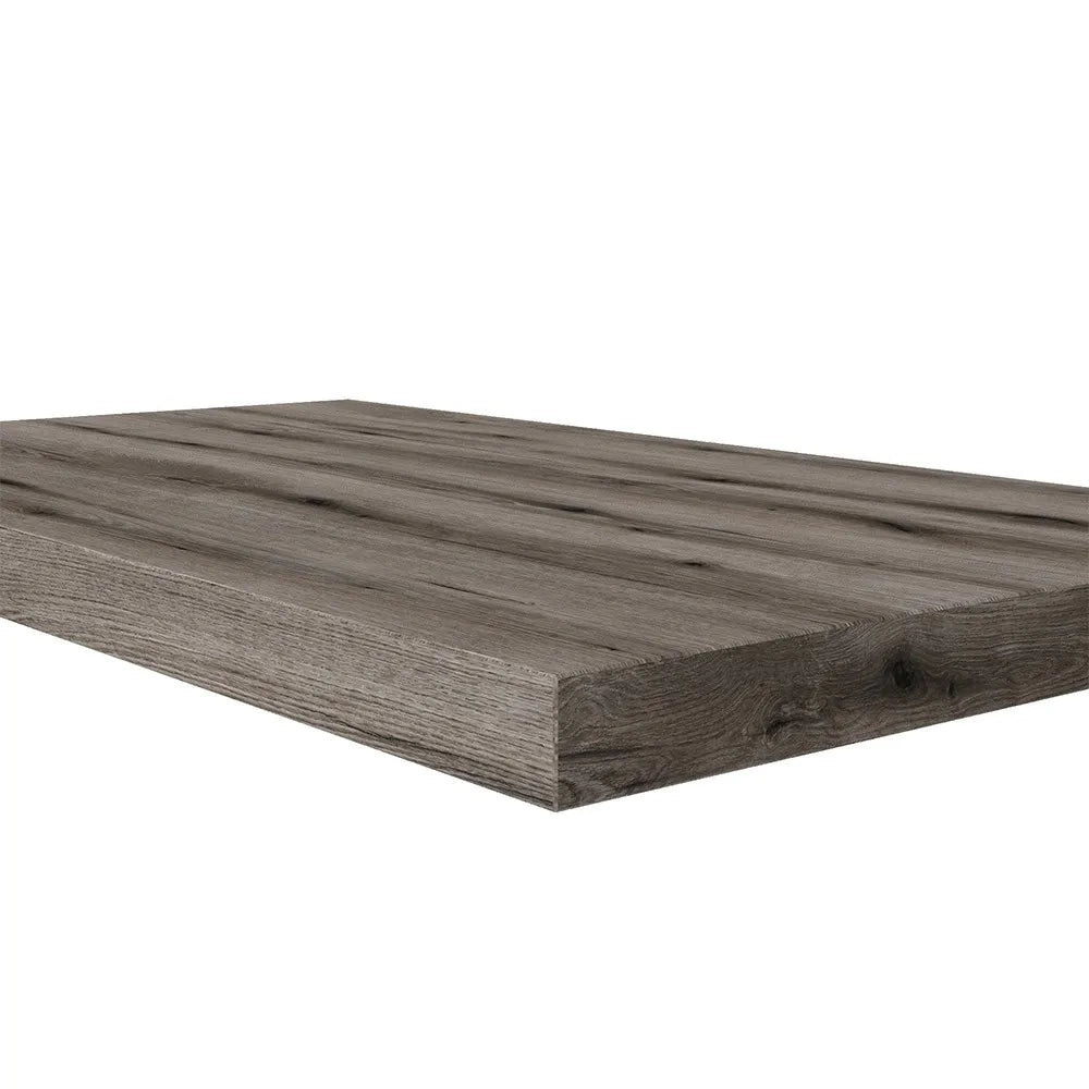 Mensola per lavabo d'appoggio 100 cm in legno rovere fossile  Linea