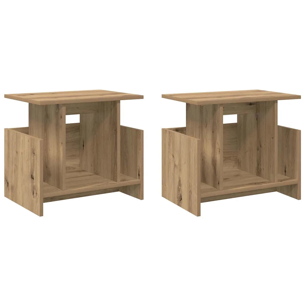 Supporto TV 2 pcs Rovere artigianale 50 x 35 x 45 cm 891015