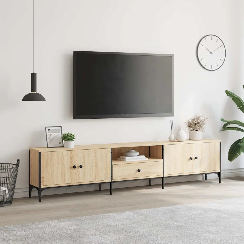Mobile TV | Armadietto TV | Mobile Porta TV Cassetto Rovere Sonoma 200x25x44 cm Legno Multistrato