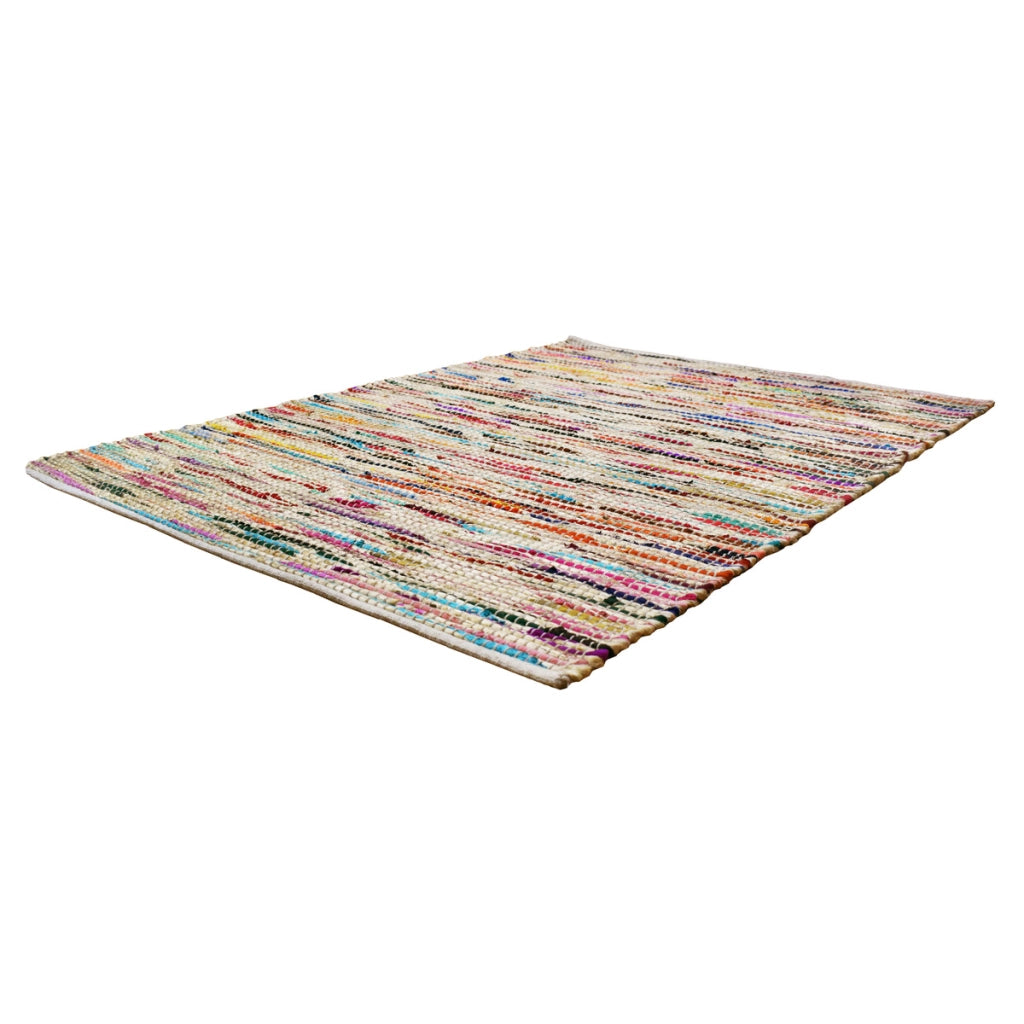 Tappeto intrecciato Sienna in juta e cotone multicolore