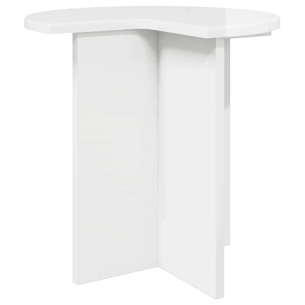 Tavolo laterale Bianco Lucido Ø 39 x 38 cm Legno ingegnerizzato 8001087