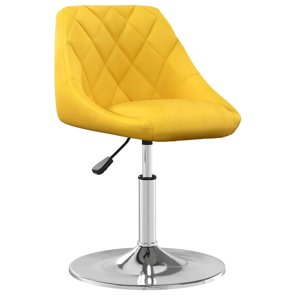 Sedie da Pranzo Girevoli 2 pz Giallo Senape in Velluto 335290