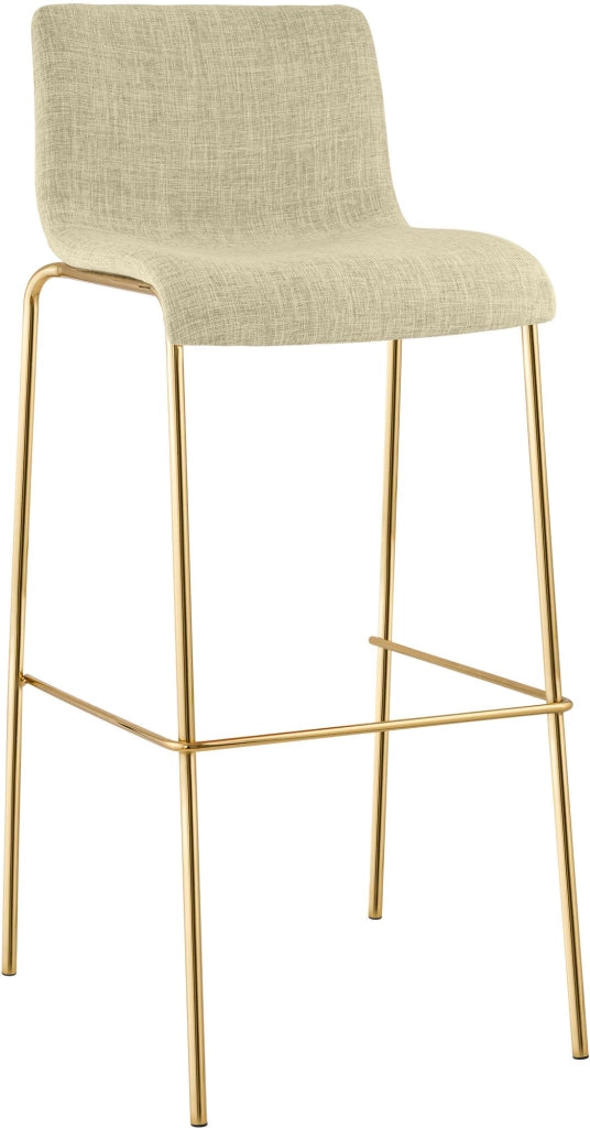 Sgabello da bar Hoover in tessuto 4 piedi oro 3