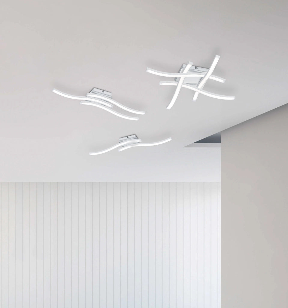 Plafoniera da Interno a LED in Metallo Bianco Opaco