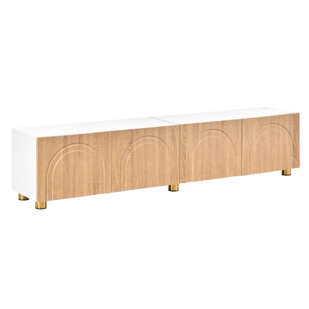 Mobile TV con 4 ante e vani; per soggiorno; in MDF e pannello truciolare; 180×35×40 cm