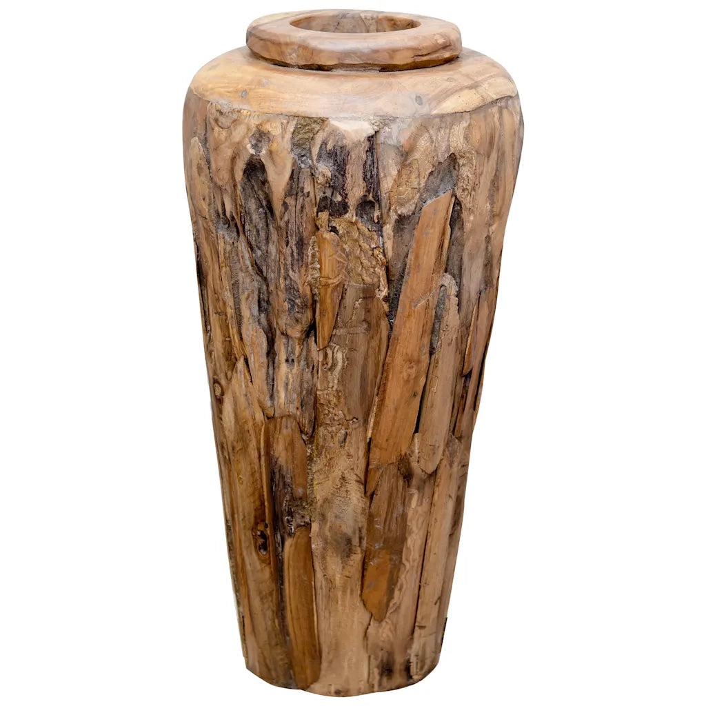 Vaso Decorativo-Fioriera 40x80 cm in Legno Massello di Teak