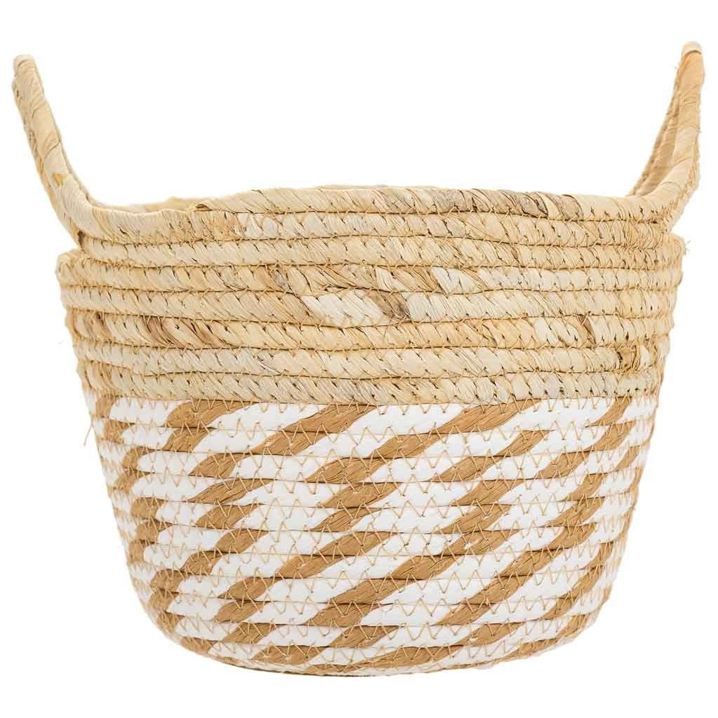 Cesto in fibra naturale marrone D24x18