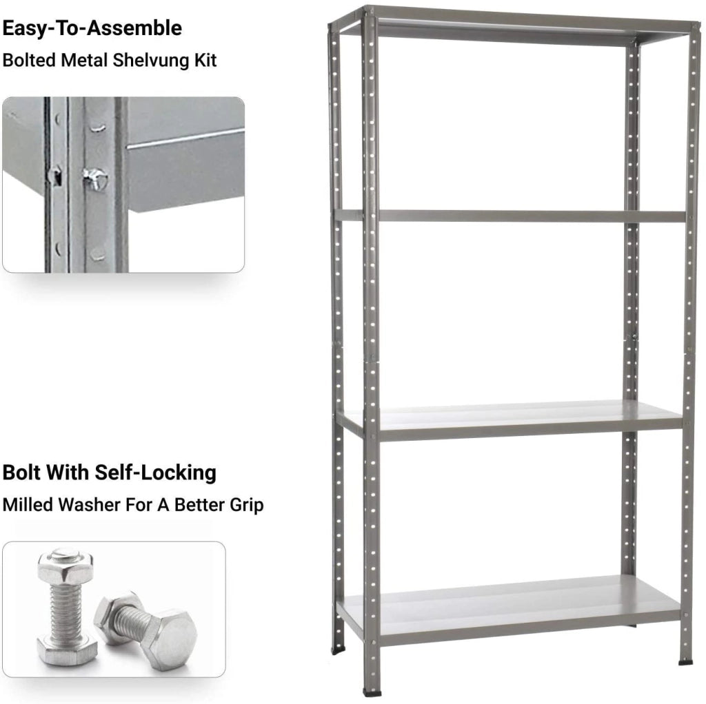 GRIMA PACCO DOPPIO CON 2 SCAFFALI COMPLETI 60 X 30 X 140 CM 4 RIPIANI 40 KG