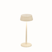 Zafferano Sister Light Wi-fi Lampada a led smart da tavolo Avorio ricaricabile e dimmerabile
