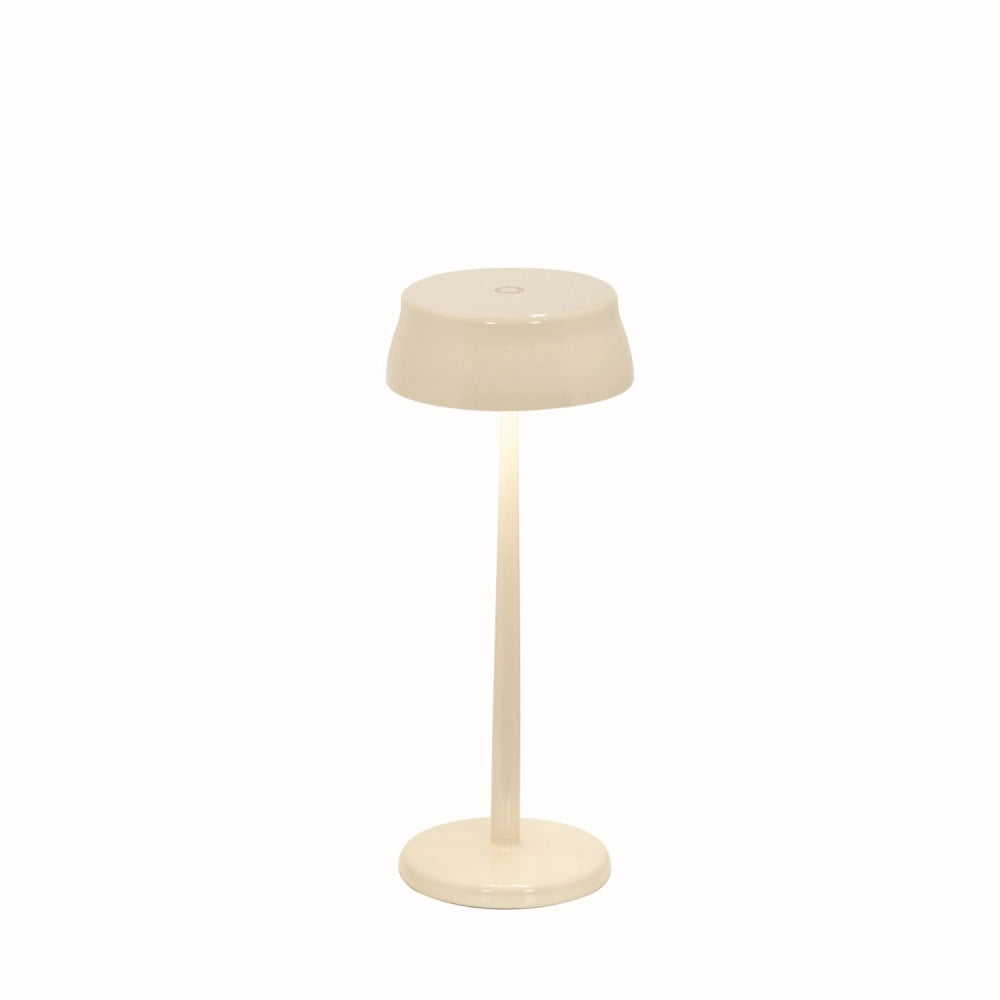 Zafferano Sister Light Wi-fi Lampada a led smart da tavolo Avorio ricaricabile e dimmerabile