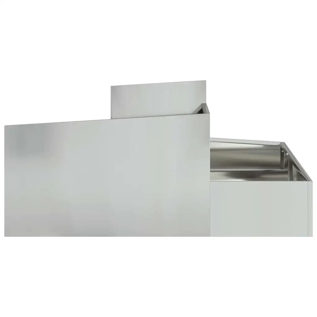 Fioriere | Cassetta per fiori | Vaso da giardino Argento 100 x 100 x 50 cm Acciaio zincato
