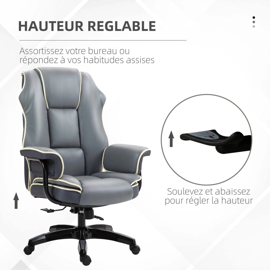 Sedia da Ufficio Gamer Ergonomica ¨C zephmum ¨C Regolabile in Altezza Schienale Inclinabile