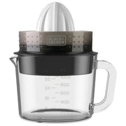 Black & Decker BXCJ30E spremiagrumi 30 W Nero, Trasparente