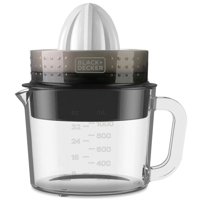 Black & Decker BXCJ30E spremiagrumi 30 W Nero, Trasparente