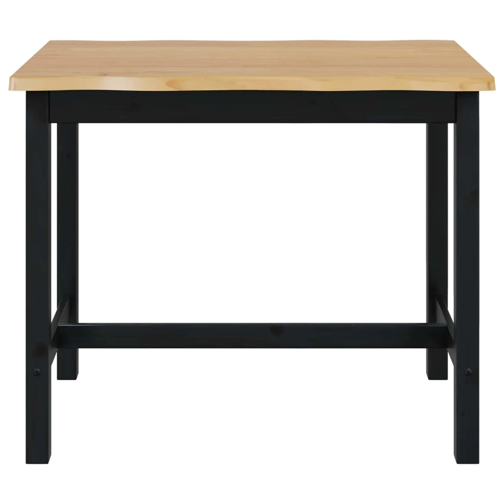 VidaXL Tavolo Alto EKAI Nero 112 x 70 x 91 cm Legno Massello di Pino 42037013